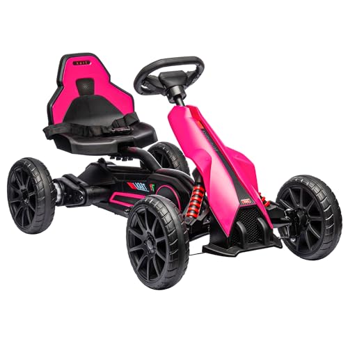 12V Electric Go Kart for Kids, Outdoor Ride-On Toy with Adjustable Speed A571780