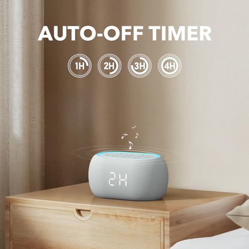 White Noise Sound Machine Alarm Clock with Bluetooth Speaker Q9962