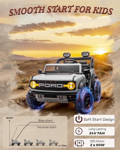 24V Ride on Car for Big Kids, 2 Seater with Remote Control, Pink O4976