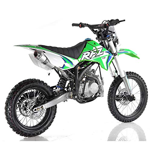 125cc Gas Dirt Pitbike with Headlight, Black X589006