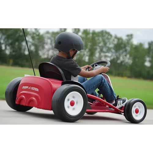 Kids Electric Go-Kart with Adjustable Seat, Rubber Wheels B5495