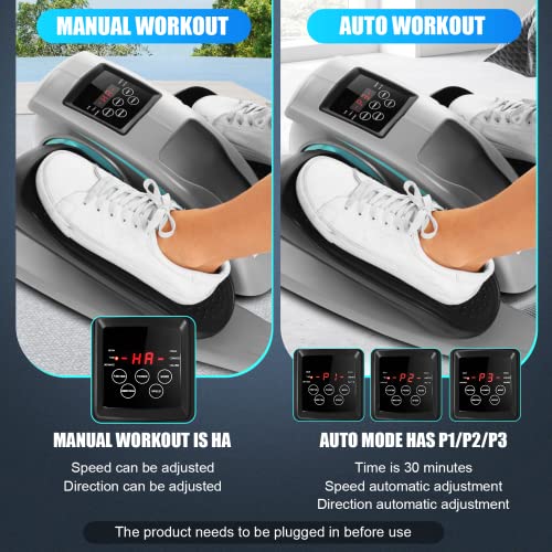 Under Desk Elliptical Machine - Quiet Pedal Exerciser for Seniors, Office & Home N263