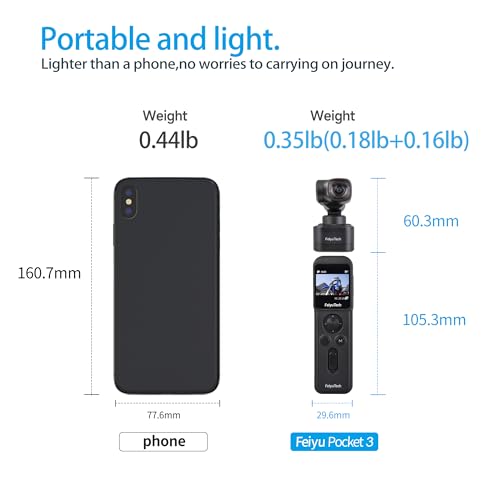 Camera with 3-Axis Gimbal, Magnetic Mount for Travel Vlog N5096