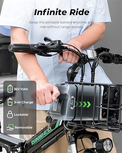 Folding Electric Bike for Adults 500W with Full Suspension, 7-Speed, 26" D95919