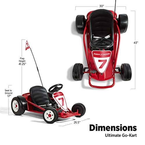 Kids Electric Go-Kart with Adjustable Seat, Rubber Wheels B5495