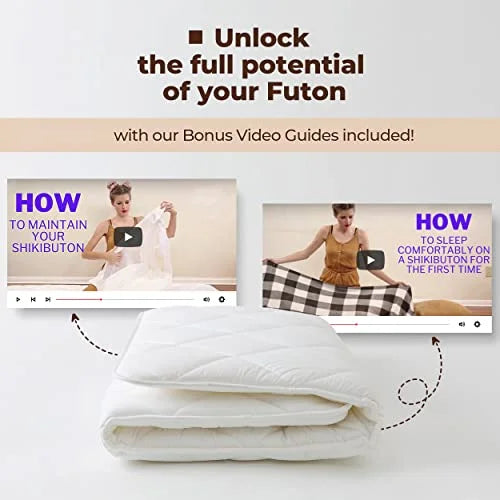 Japanese Floor Mattress with Cotton Zip Cover G4276