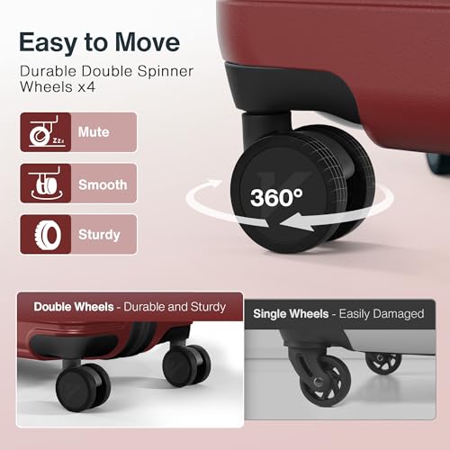 Luggage Set 3 Piece Hardside Expandable Lightweight with TSA Lock Spinner Wheels H69941