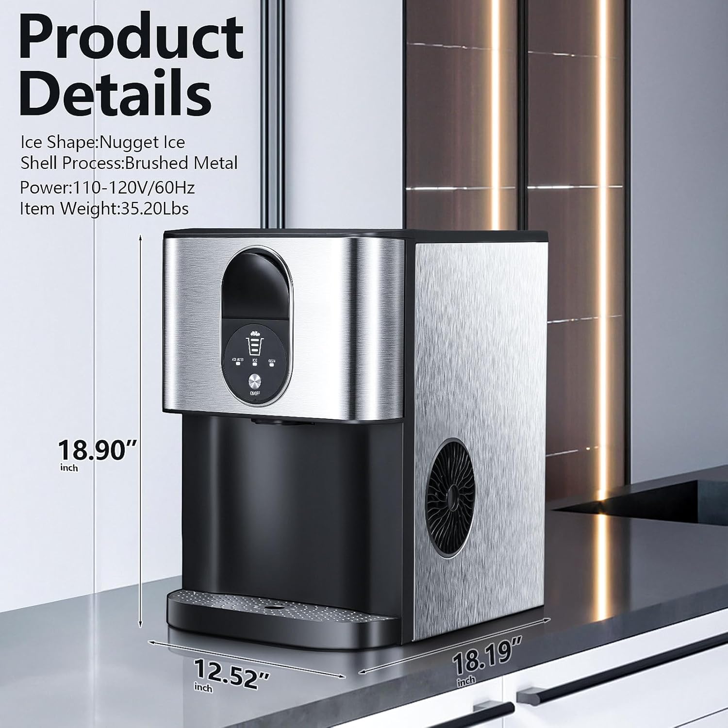 Countertop Nugget Ice Maker with Self-Cleaning J874