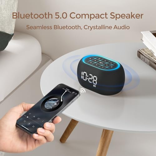 White Noise Sound Machine Alarm Clock with Bluetooth Speaker Q9962