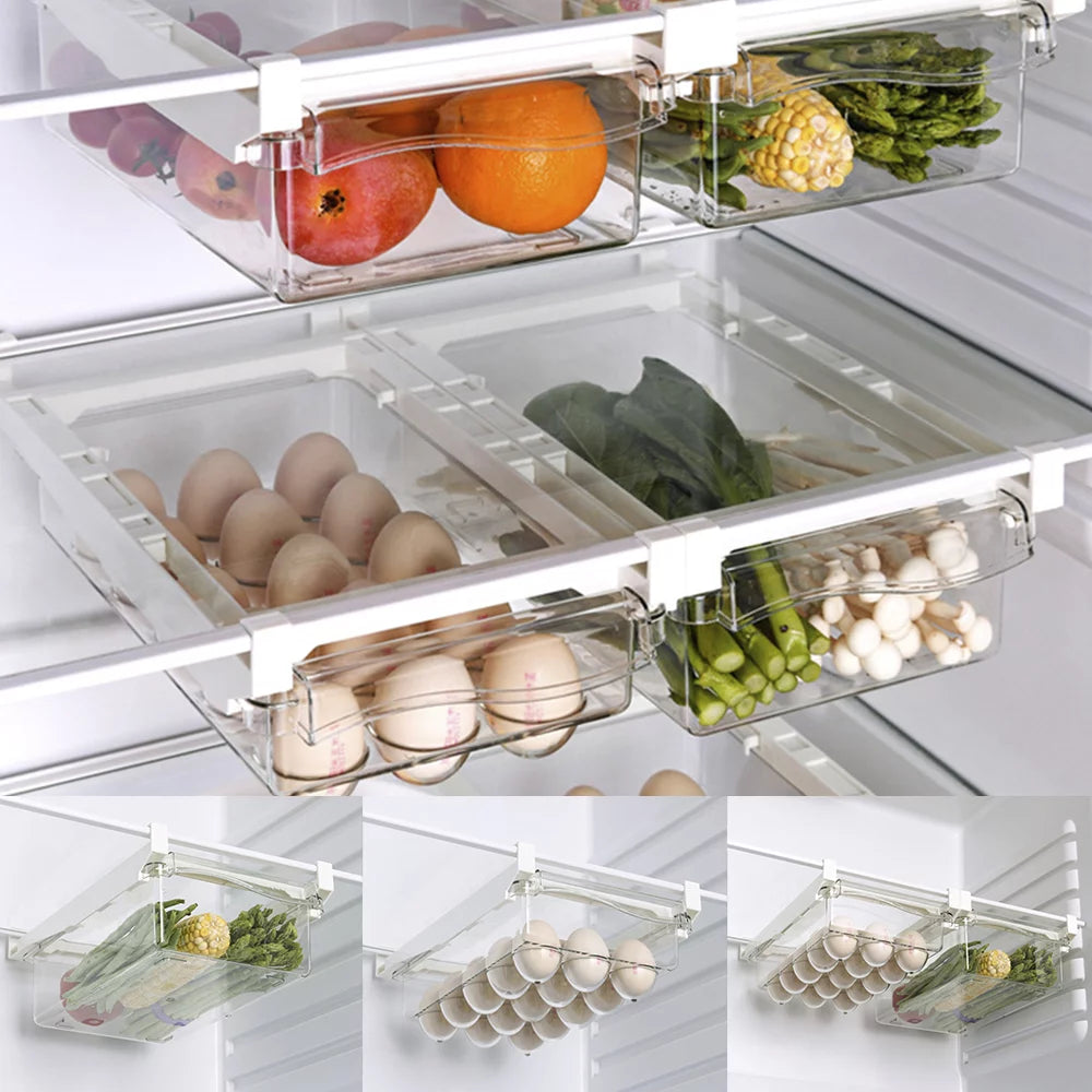 Transparent Egg Drawer with Handle for Refrigerator Storage I725230