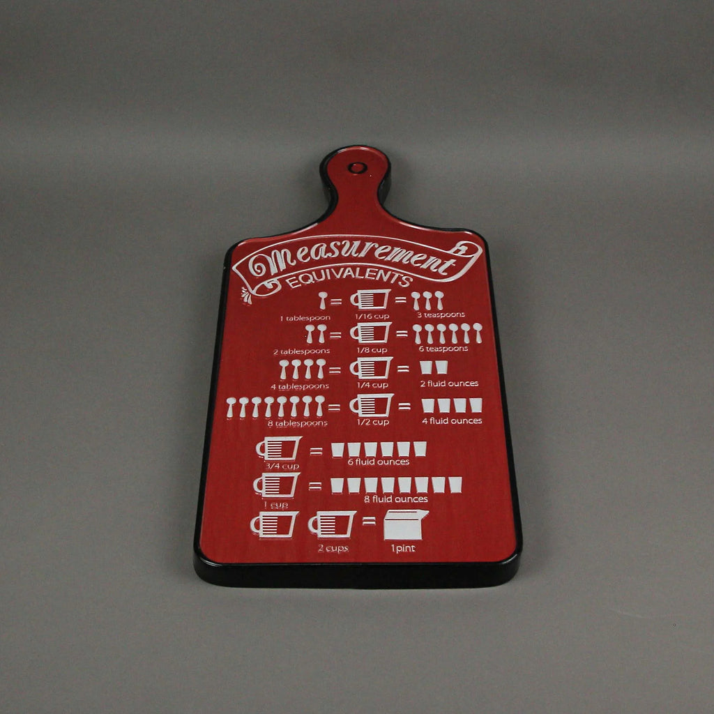 Vintage Measurement Conversion Chart Metal Wall Hanging W5254