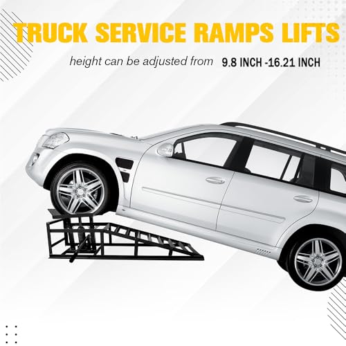 Hydraulic Car and Truck Service Ramps, 11023 Lbs Capacity, Portable Lifts for Oil Changes D8064