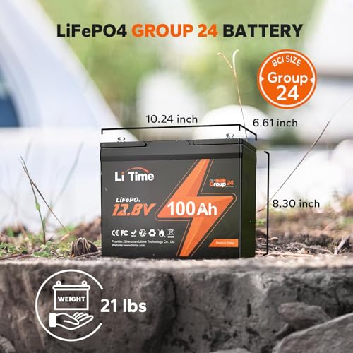12V 100Ah LiFePO4 Battery Group 31 with Built-in 100A BMS N133