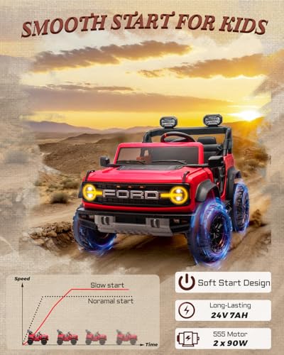 24V Ride on Car for Big Kids, 2 Seater with Remote Control, Pink O4976