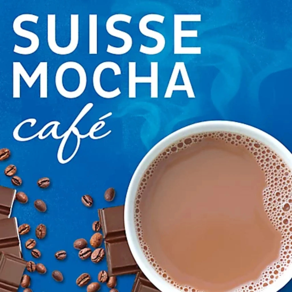 Caffeine-Free Suisse Mocha Instant Coffee, 8 Servings, Pack of 2 F456872