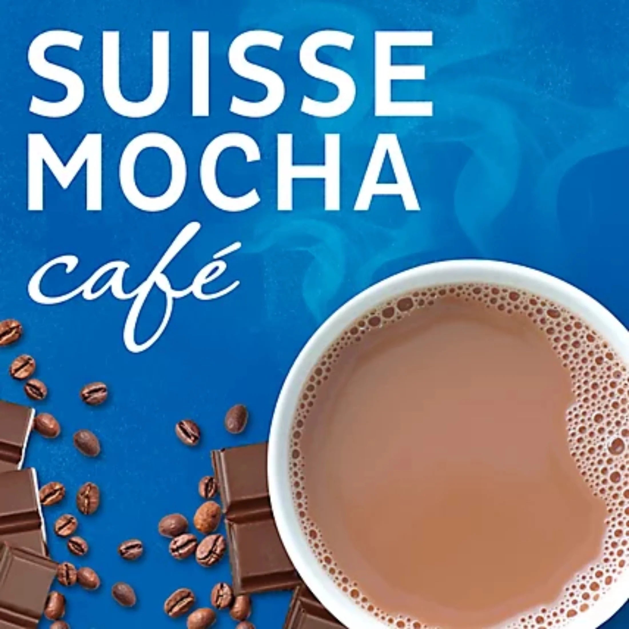 Caffeine-Free Suisse Mocha Instant Coffee, 8 Servings, Pack of 2 F456872