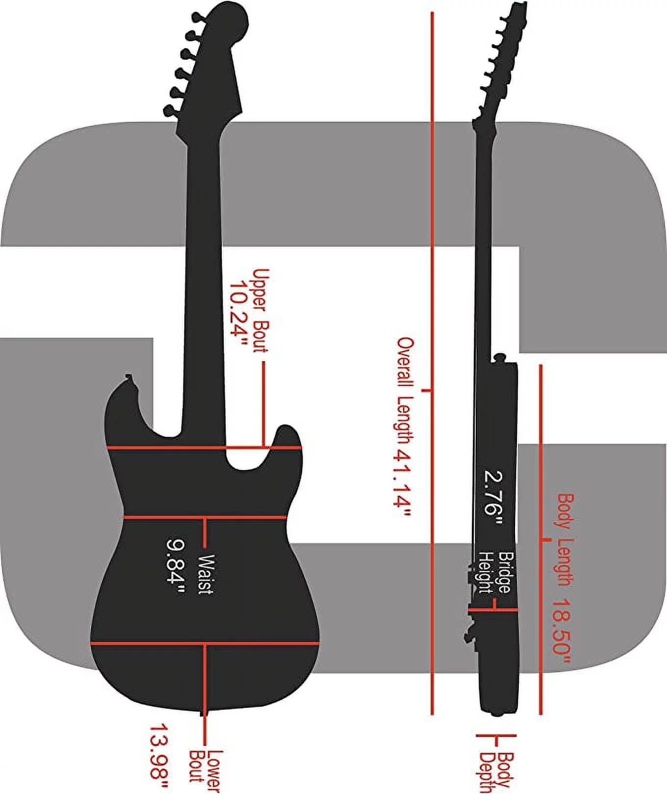 Electric Guitar Wooden Hard Case L56914