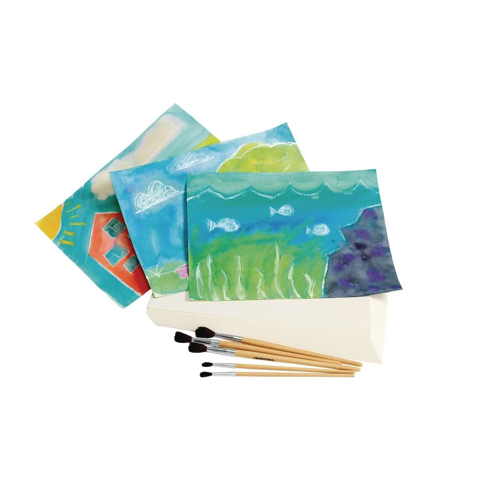 Liquid Watercolor Paint, 4 oz, Set of 6, Non-Toxic, for Kids Crafts M309