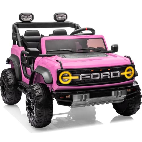 24V Ride on Car for Big Kids, 2 Seater with Remote Control, Pink O4976