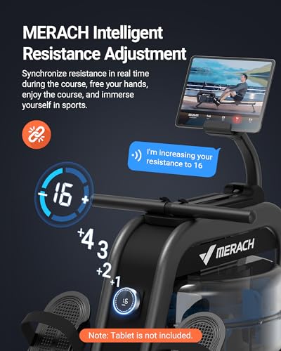 Magnetic Rowing Machine for Home, 16 Levels, Quiet Resistance, 350lbs Capacity D864861