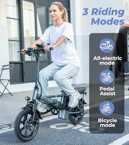 Electric Bike for Adults, 14" Folding Ebike, 750W Peak, Removable Battery, 22mph F42560