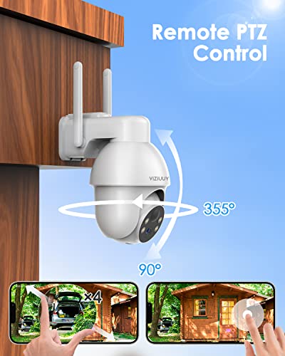Wireless Outdoor Security Camera, 3MP Pan Tilt 360° with Color Night Vision G68136
