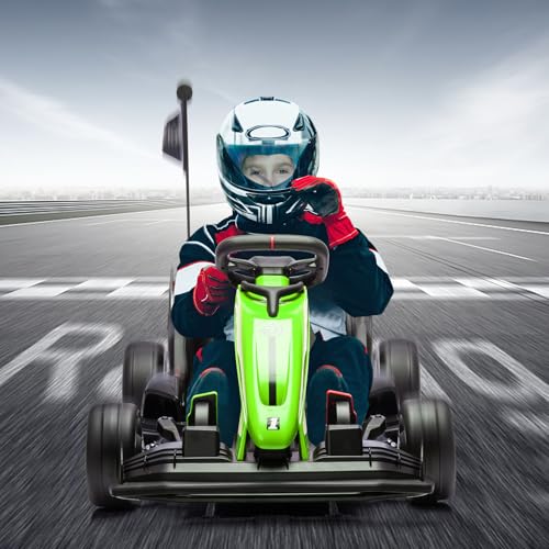 24V Electric Drift Kart for Kids with Adjustable Seat and 8.5MPH Speed Z339