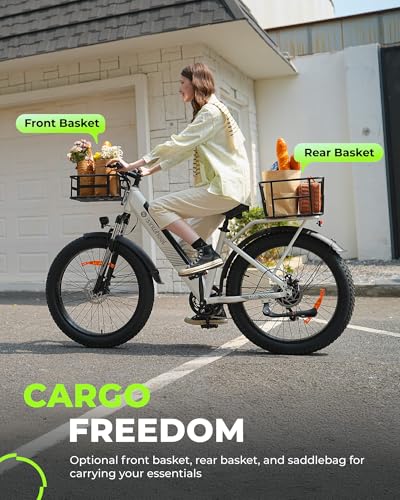 Electric Bike for Adults 750W 28mph with Removable Battery and Fat Tire N46855