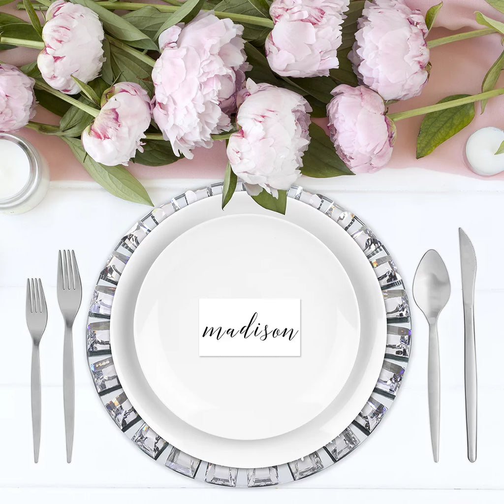 Mirror Charger Plates, Set of 4, Silver N472331