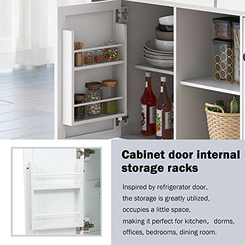 Large Kitchen Island with Drop Leaf, Rolling Cart, Power Outlet R822
