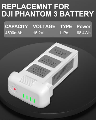 4500mAh 15.2V Intelligent Flight Battery for Phantom 3 Pro, Standard, Advanced, SE Drone X2194