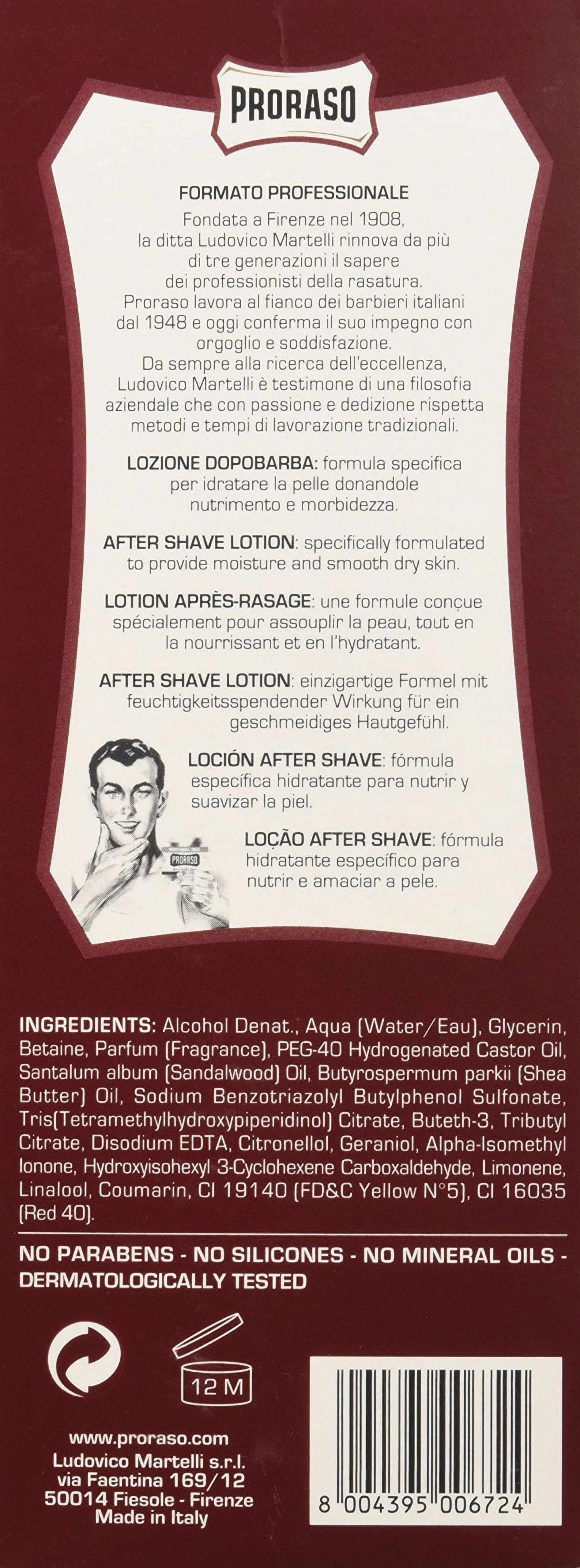 After Shave Lotion, Sandalwood and Shea Butter, 400ml T7814
