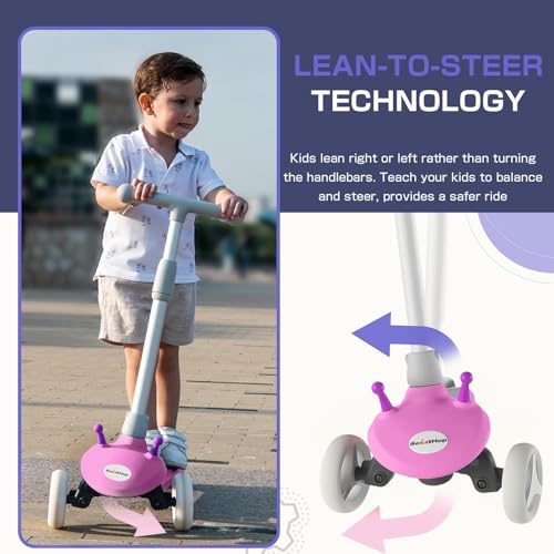 Kids Electric Scooter with 3 Wheels, Adjustable Height, Anti-Slip Deck V61735