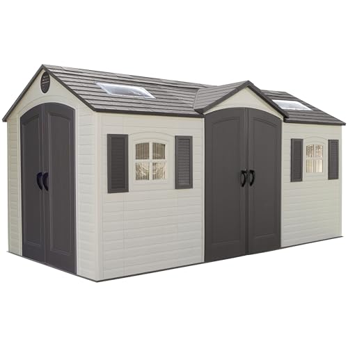 Outdoor Storage Shed, 15 x 8 ft, Dual Entry C46137