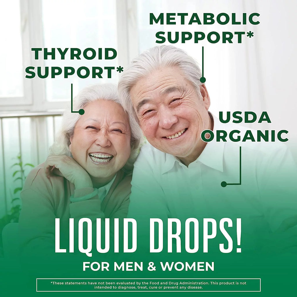 Potassium Iodine Supplement Drops, USDA Organic, Vegan, 450 Servings X57989