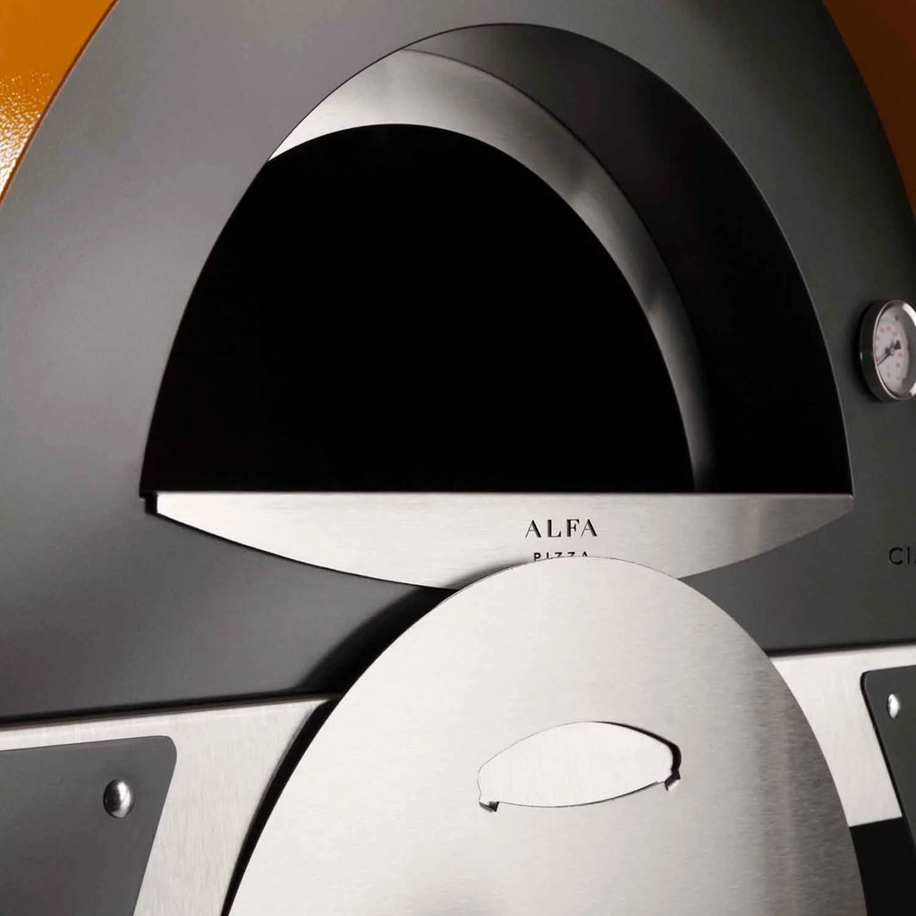 27" Wood Fired Pizza Oven on Base, Silver Gray L972970