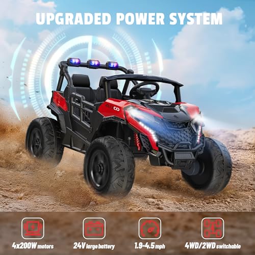 24V 2 Seater Ride on Car Truck, 4WD, Remote Control, Pink P334