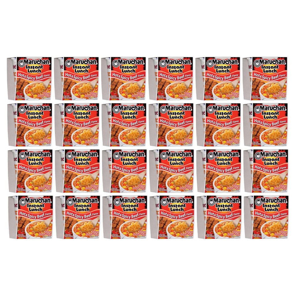Hot and Spicy Beef Instant Ramen Noodles, 2.25 oz Cup, 24 Pack M9779