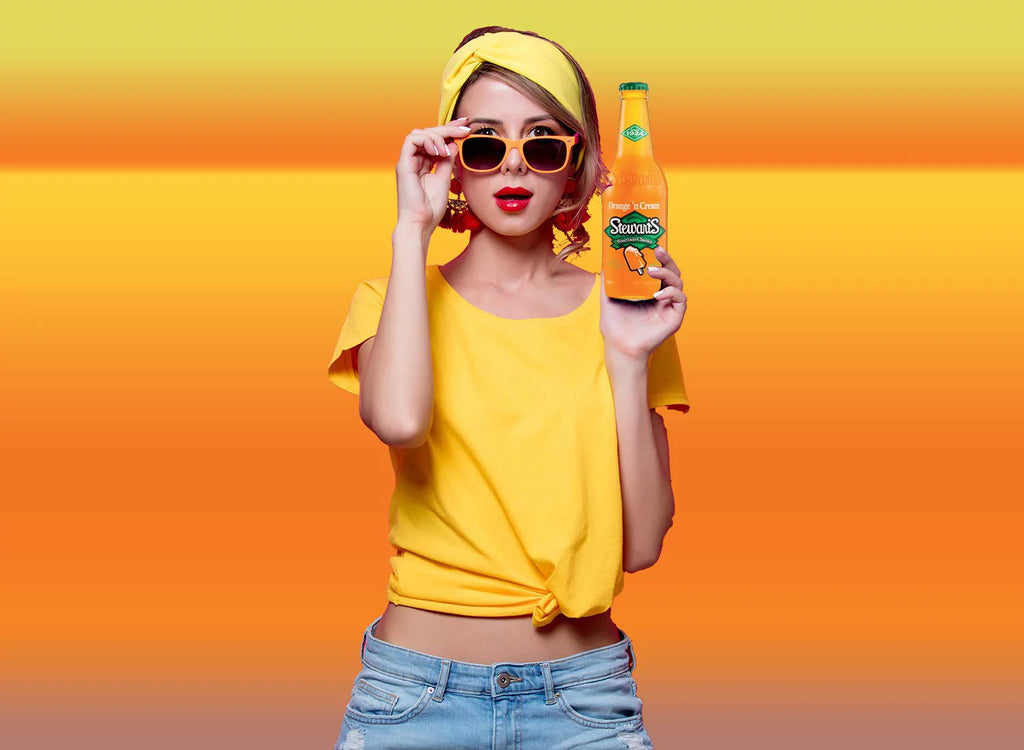 Orange & Cream Soda, 12 fl oz, 12 Glass Bottles K8225