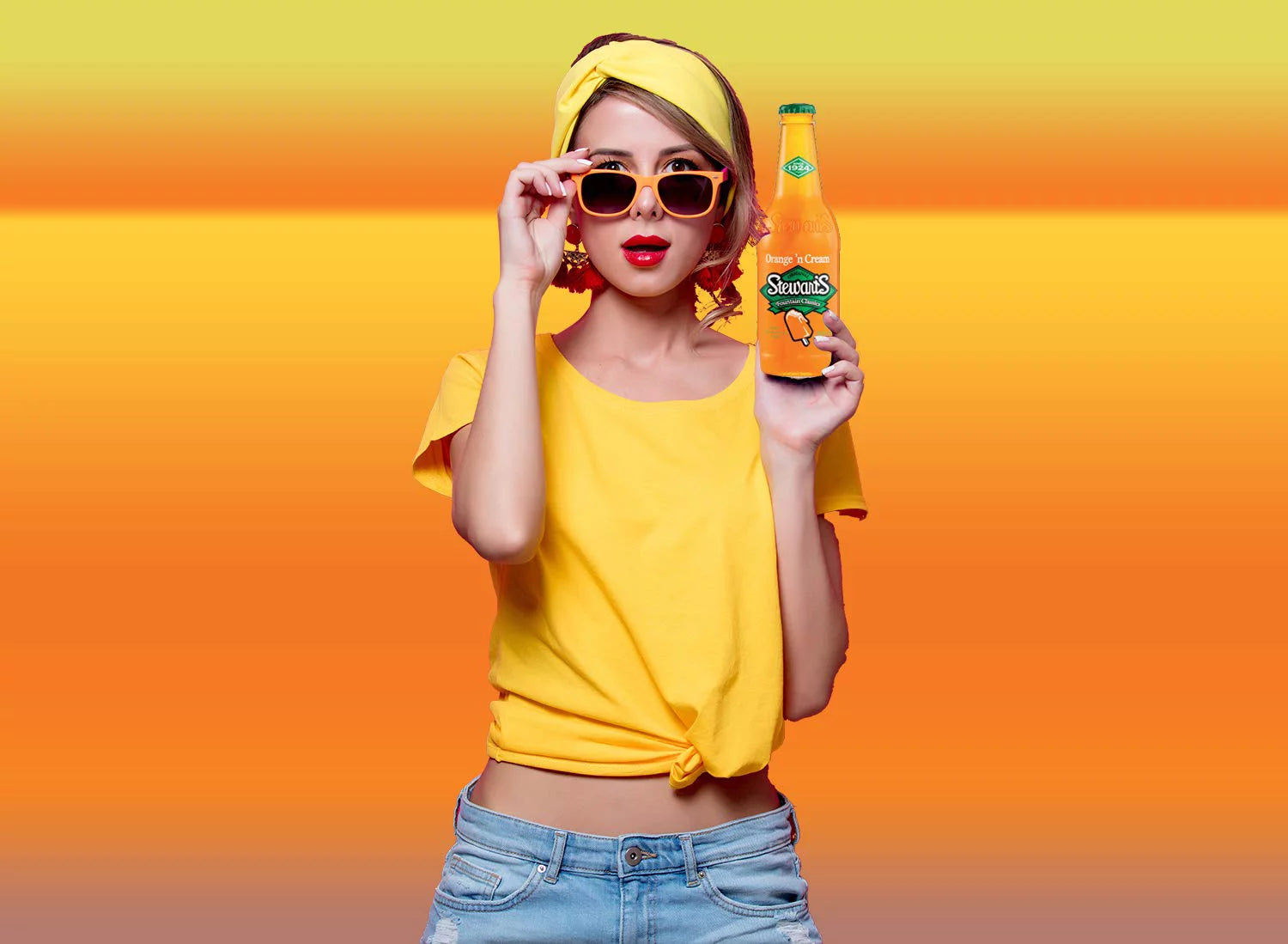 Orange & Cream Soda, 12 fl oz, 12 Glass Bottles K8225