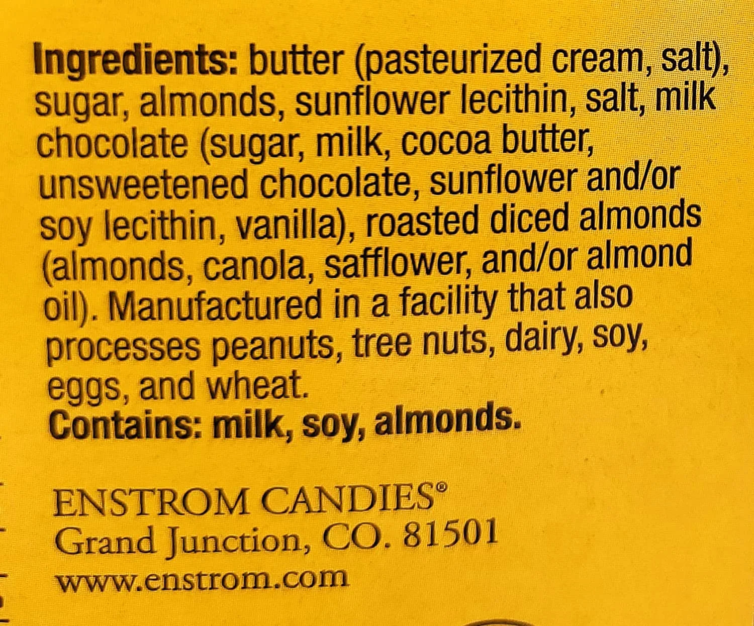 Almond Toffee Tub (Milk, 2.5lb) C69900