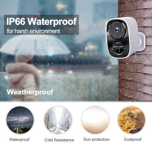 2K Wireless Outdoor Security Camera, Battery Powered, AI Motion Detection N98013
