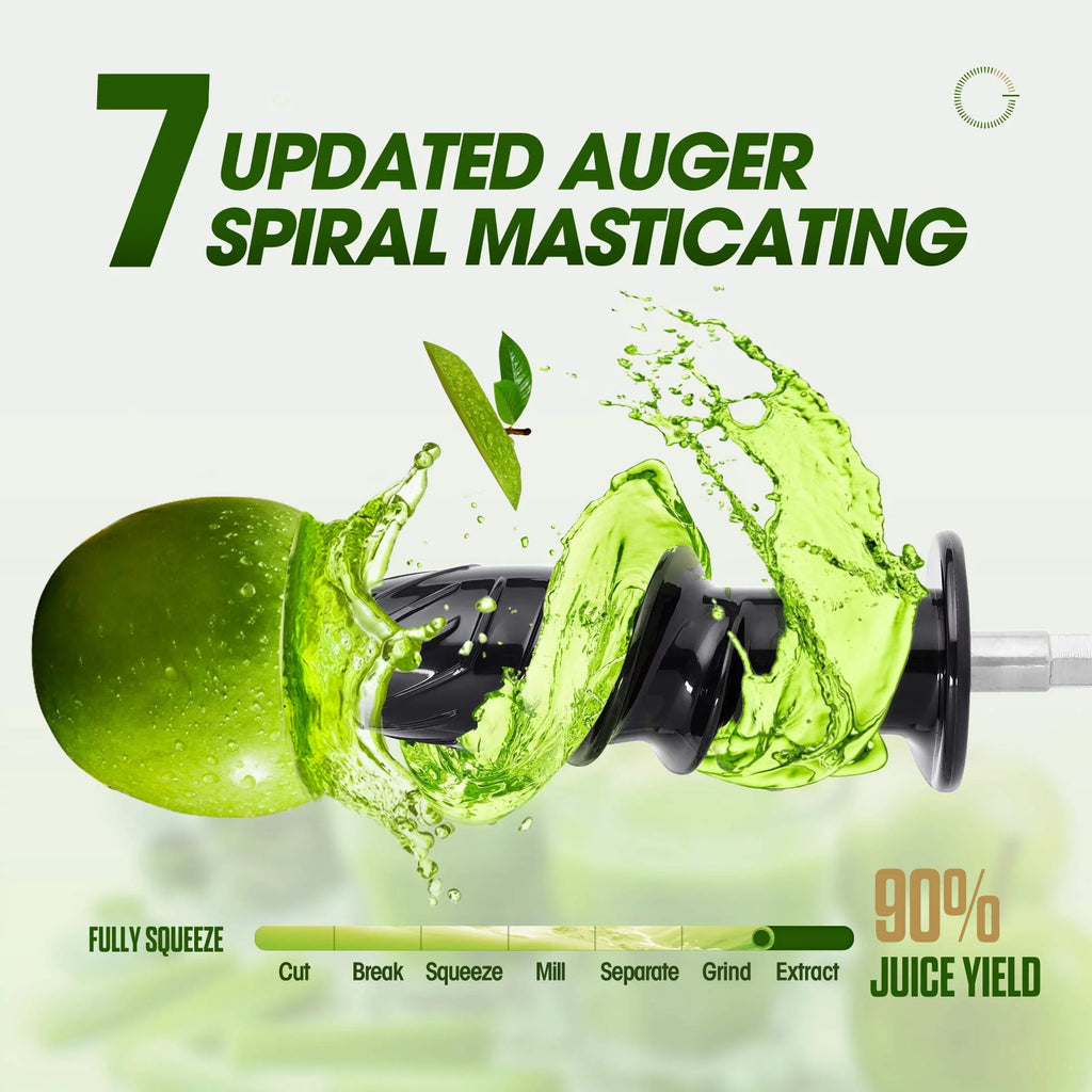 Slow Masticating Juicer for Vegetables and Fruits, Cold Press Extractor C51735
