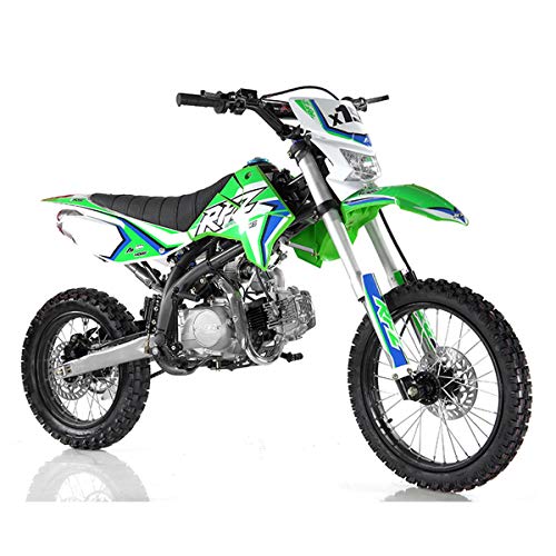 125cc Gas Dirt Pitbike with Headlight, Black X589006