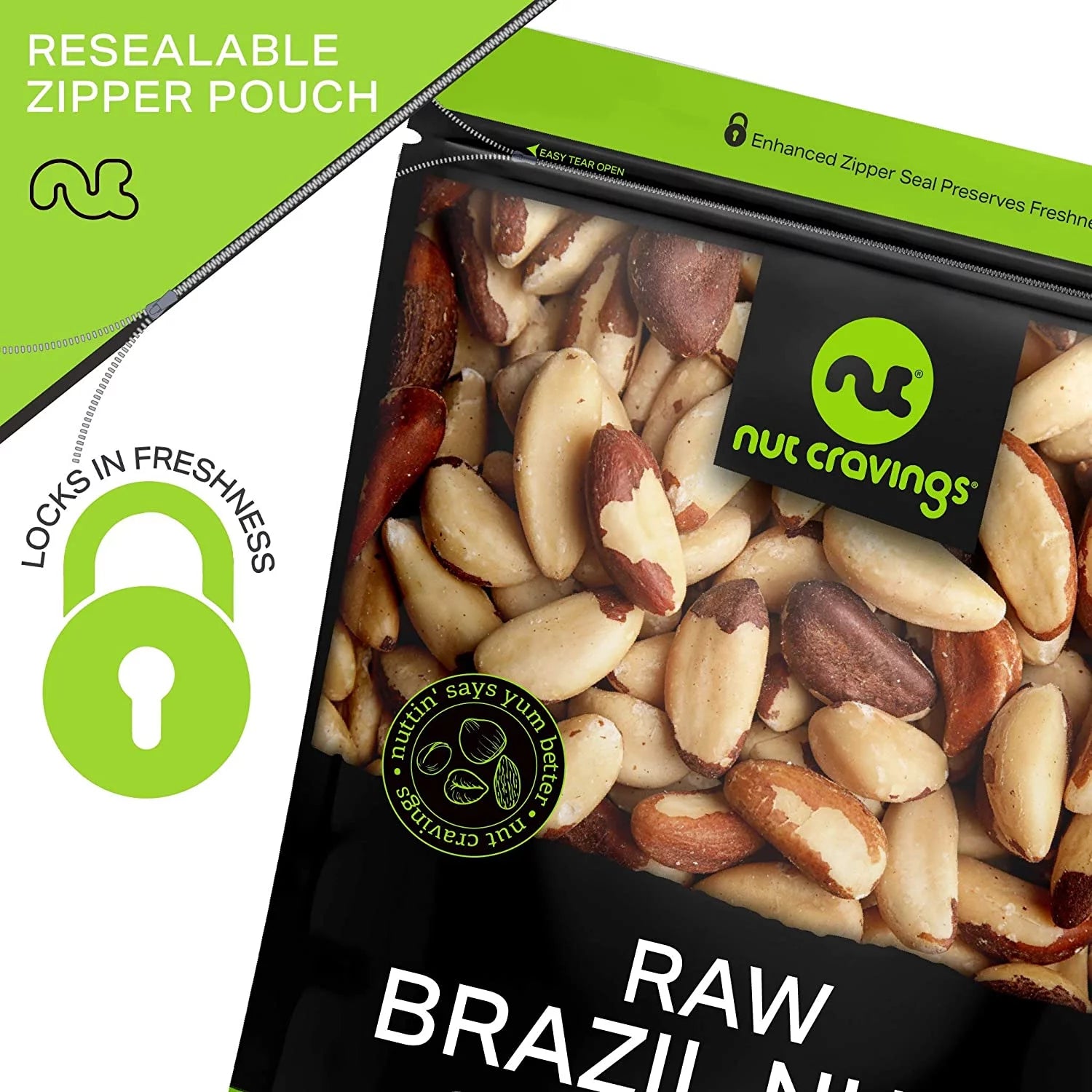 Raw Brazil Nuts, Unsalted, No Shell, 48oz P943065