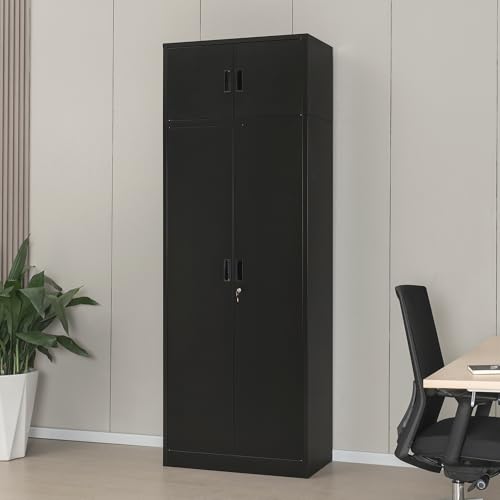 Metal Storage Cabinet with Adjustable Shelves, White W537131