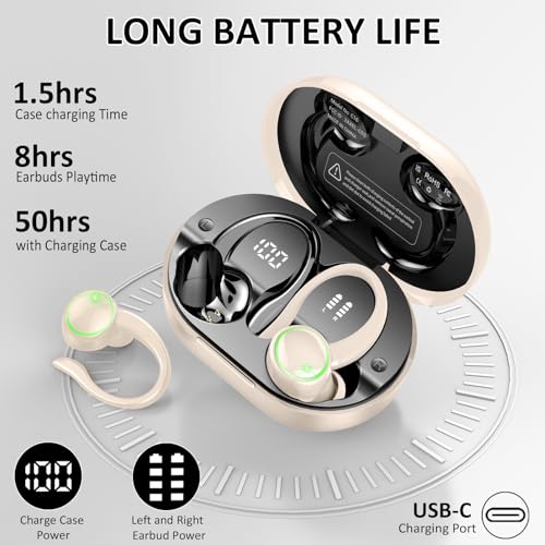 Wireless Earbuds Bluetooth 5.4 with Noise Cancelling Mic, IP7 Waterproof for Running Z469