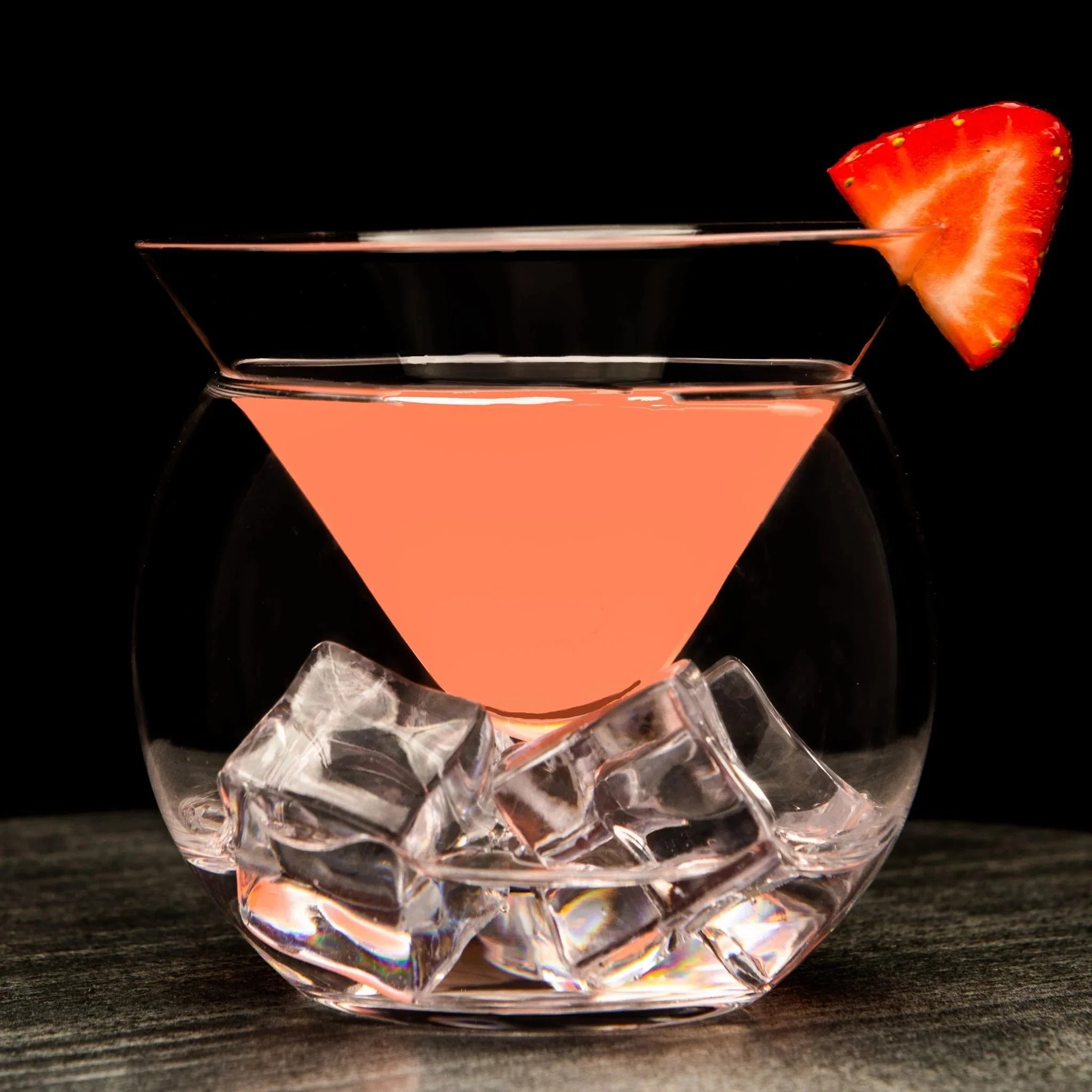 Stemless Martini Glasses with Chiller, Cocktail Glass Set of 4 M912