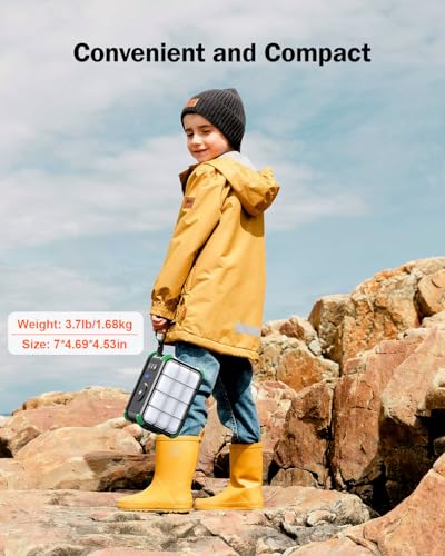 Portable Power Station 153Wh Solar Generator with Hand Crank AC Outlet H270