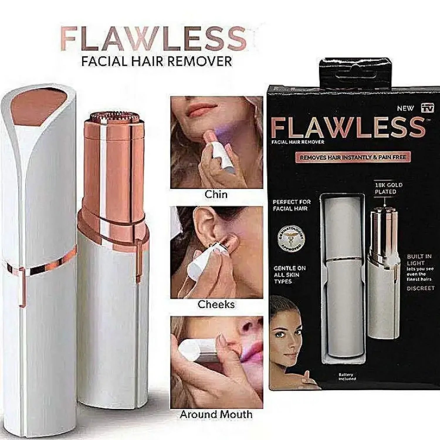 Facial Hair Remover, White V764